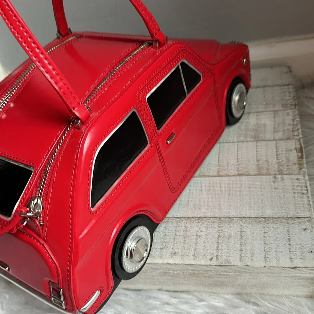 nwt kate spade rose colored glasses red car novelty bag